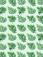 Vibrant Green Tropical Leaf Pattern Rug
