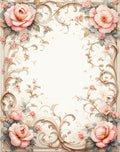 Elegant Floral Scrollwork Delightful Design Rug