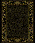 Ornate Leaf Pattern Border Rug