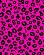 Bold Pink Black Animal Print Rug