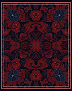 Dark Floral Medallion Design Rug