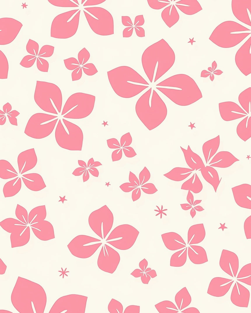 Pink Floral Pattern Rug