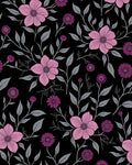 Pink Purple Floral Vine Pattern Rug