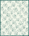 Natural Leaf Pattern Bordered Design Rug