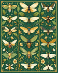 Nature's Insects Botanical Art Rug