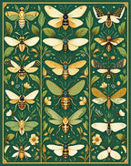 Nature's Insects Botanical Art Rug