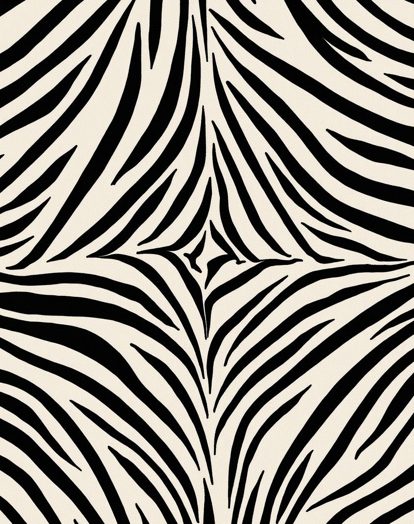 Bold Black White Zebra Stripes Rug