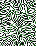 Abstract Green Wavy Lines Rug