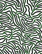 Abstract Green Wavy Lines Rug