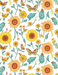 Whimsical Botanical Butterfly Floral Patterns Rug