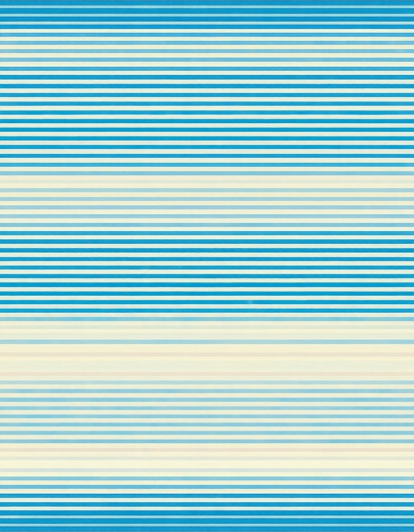 Modern Blue And White Striped Design Rug