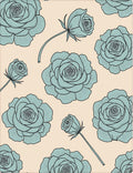 Dusty Rose Floral Pattern Rug