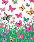 Vibrant Butterfly Garden Pattern Rug