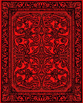 Bold Tribal Animal Red Black Pattern Rug