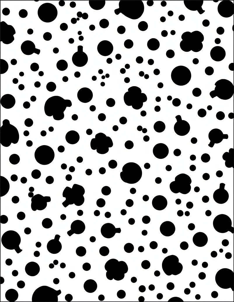 Simple Black White Spot Pattern Rug