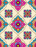 Colorful Floral Mandala Pattern Rug