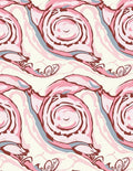 Playful Pink Swirl Pattern Rug