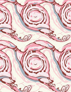 Playful Pink Swirl Pattern Rug
