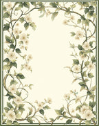 Vine Blossom Botanical Design Rug