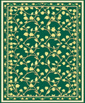 Ornate Botanical Lattice Design Rug