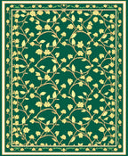 Ornate Botanical Lattice Design Rug