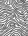 Black and White Wavy Stripe Pattern Rug