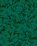 Emerald Green Leaf Pattern Rug