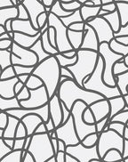 Abstract Intertwined Dark Lines Rug