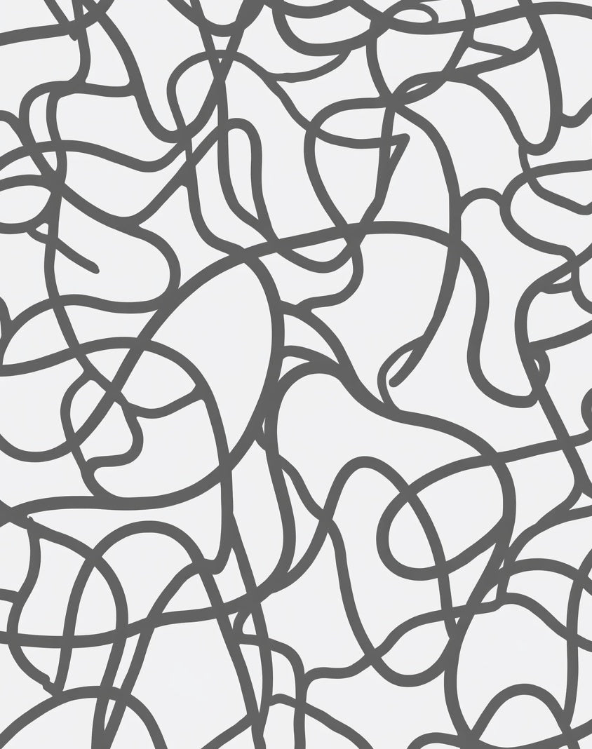 Abstract Intertwined Dark Lines Rug