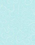 Aqua Swirl Patterned Abstract Rug