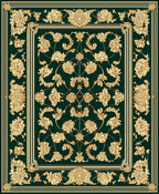 Classic Golden Floral Garden Rug
