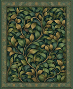 Botanical Vine Detailed Pattern Rug