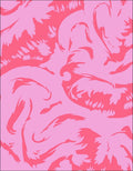 Pink Coral Abstract Brushstrokes Rug