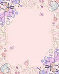 Whimsical Floral Outline Pattern Rug