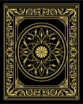 Elegant Gold Floral Medallion Ornamental Rug