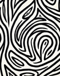Bold Black and White Abstract Zebra Rug