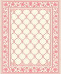 Floral Lattice Border Design Rug