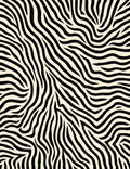 Abstract Black Ivory Zebra Print Rug