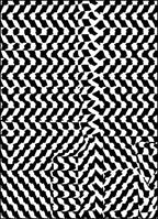 Black White Abstract Geometric Stripe Design Rug