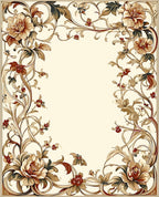 Elegant Floral Vine Pattern Rug