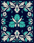 Art Nouveau Floral Symmetry Rug