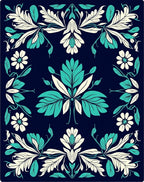 Art Nouveau Floral Symmetry Rug