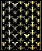 Golden Insects Art Deco Pattern Rug