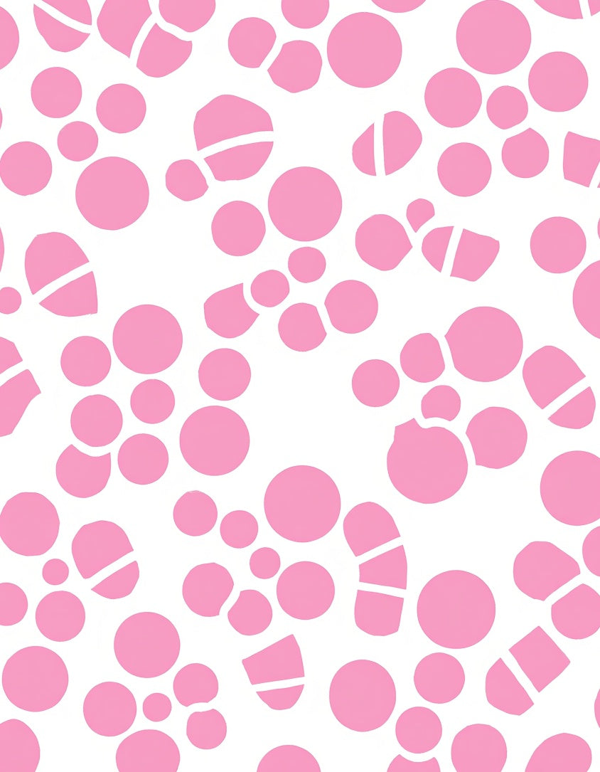 Pretty Pink Circles Pattern Rug