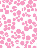 Pretty Pink Circles Pattern Rug