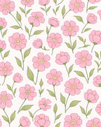Pink Floral Garden Pattern Rug
