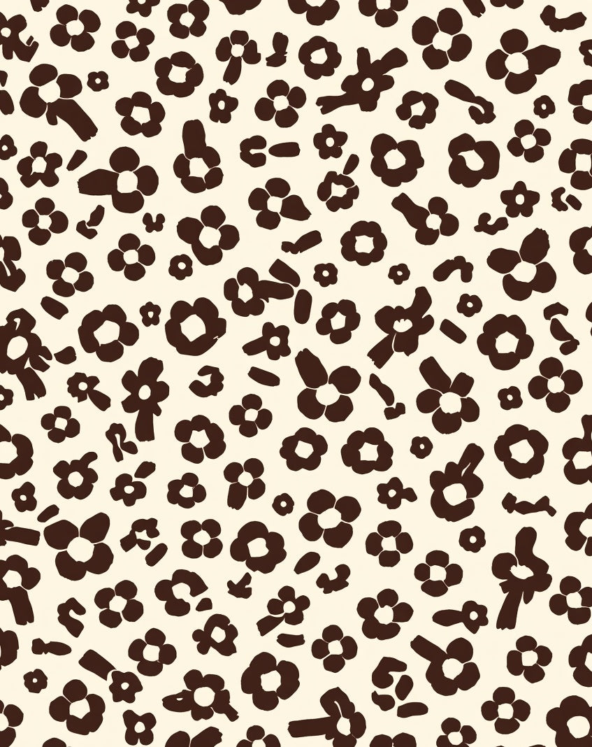 Loose Floral Shapes Pattern Rug