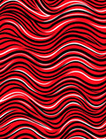 Bold Red Abstract Wave Pattern Rug