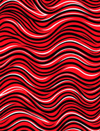 Bold Red Abstract Wave Pattern Rug