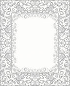 Ornate Floral Swirl Contour Design Rug